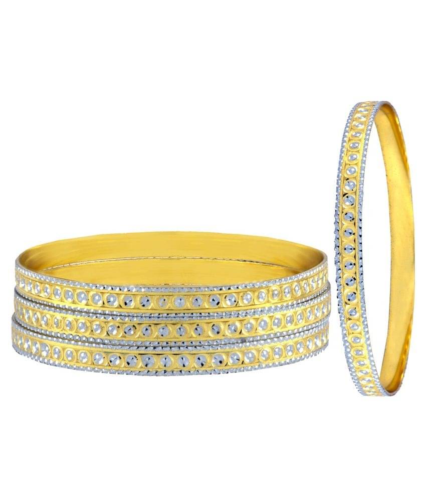 The Jewelbox Golden Bangle - Set of 4     			The Jewelbox Golden Bangle - Set of 4