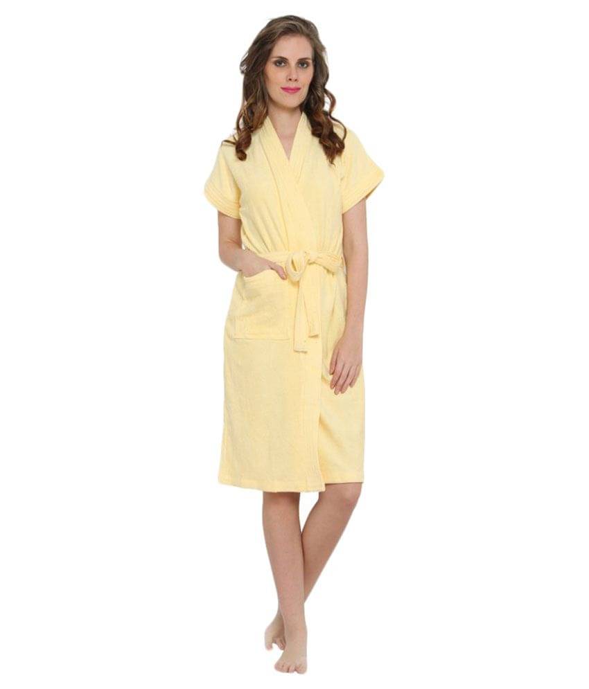 FeelBlue Cotton Yellow Bathrobes FeelBlue Cotton Yellow Bathrobes