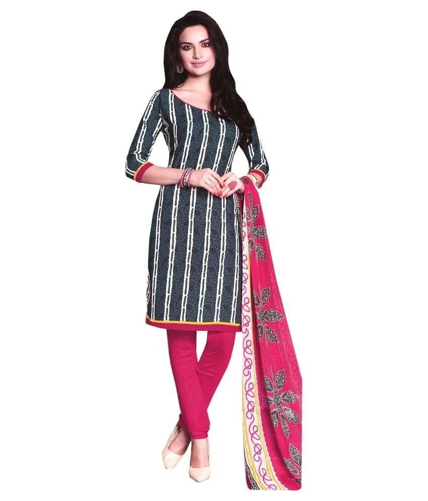     			Reya Multicoloured Crepe Dress Material