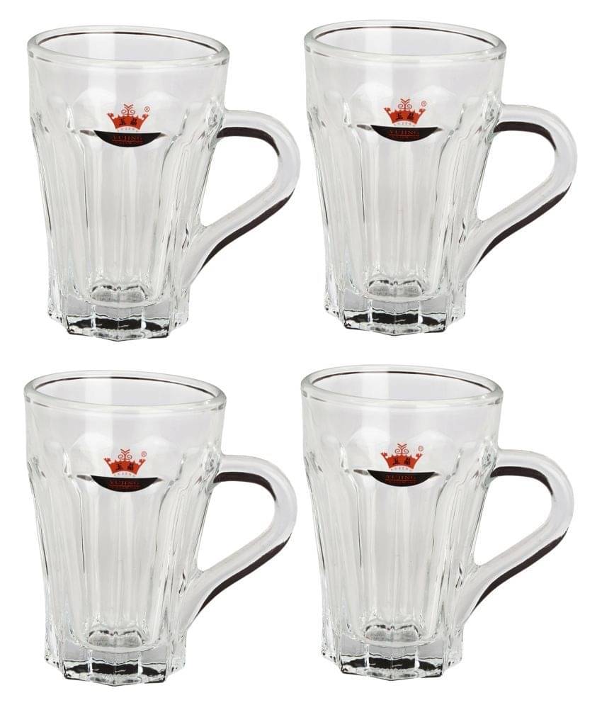 Somil Glass Tea Cup, Transparent, Pack Of 4, 100 ml     			Somil Glass Tea Cup, Transparent, Pack Of 4, 100 ml