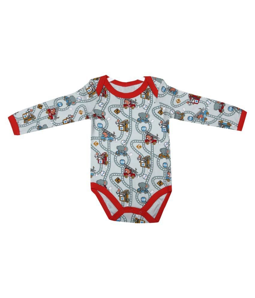 KABOOS Unisex for Baby Cotton Bodysuit ( White )
