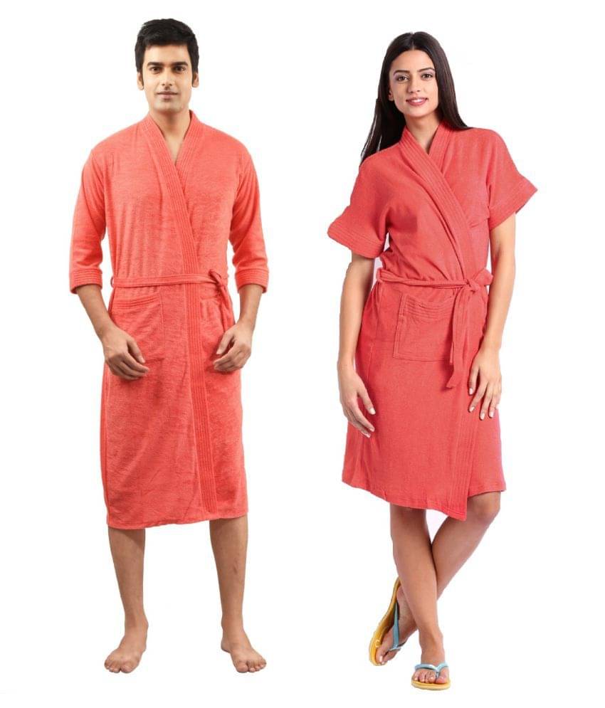     			Feelblue Buy 1 Get 1 Free Size Bathrobe Peach