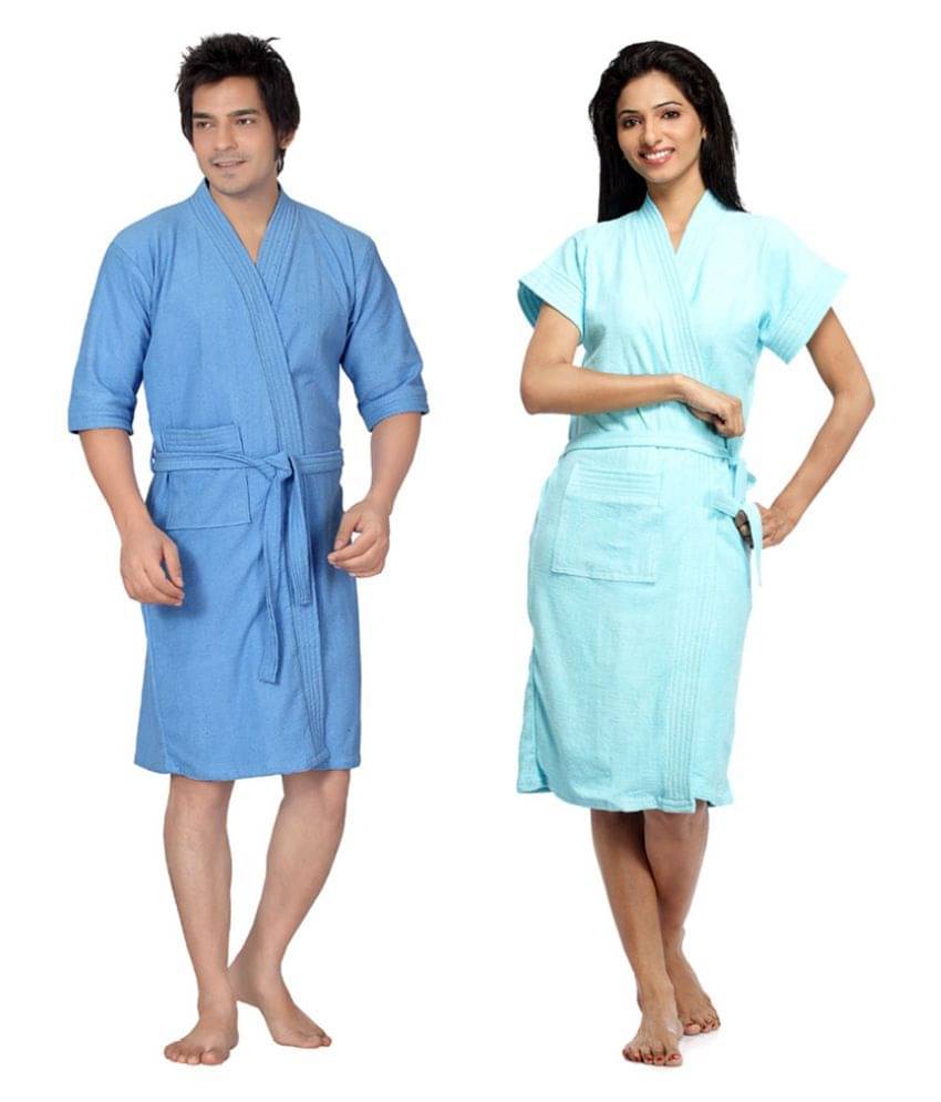     			FeelBlue Buy 1 Get 1 Free Size Bathrobe Blue
