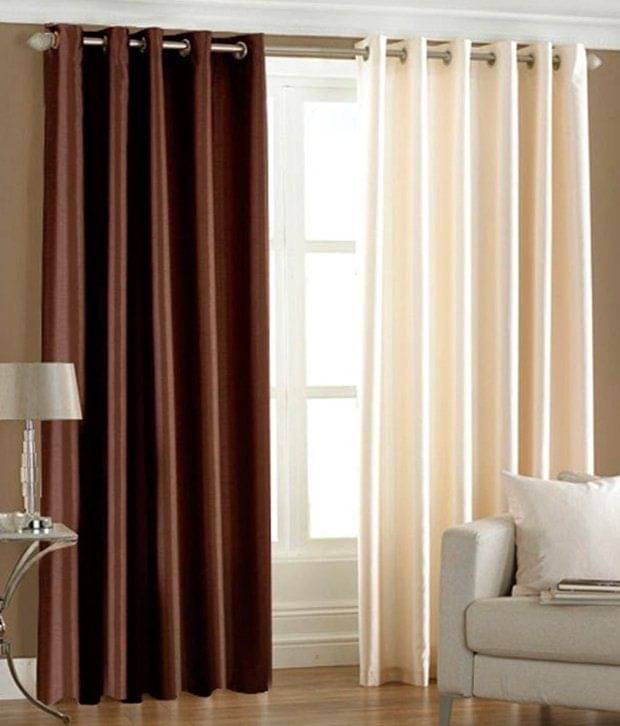 Tanishka Fabs Solid Semi-Transparent Eyelet Curtain 7 ft ( Pack of 2 ) - Multi Color Tanishka Fabs Solid Semi-Transparent Eyelet Curtain 7 ft ( Pack of 2 ) - Multi Color