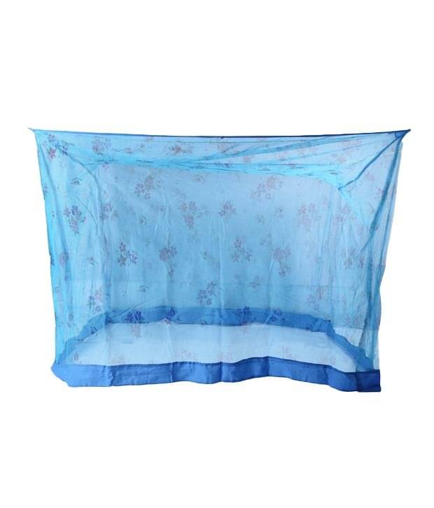 Riddhi Mosquito Net, Machardani Blue Polyester Mosquito Net, Machardani with Border Riddhi Mosquito Net, Machardani Blue Polyester Mosquito Net, Machardani with Border
