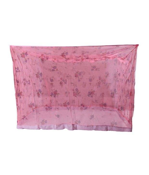 Riddhi Mosquito Net, Machardani Pink Polyester Mosquito Net, Machardani with Border Riddhi Mosquito Net, Machardani Pink Polyester Mosquito Net, Machardani with Border