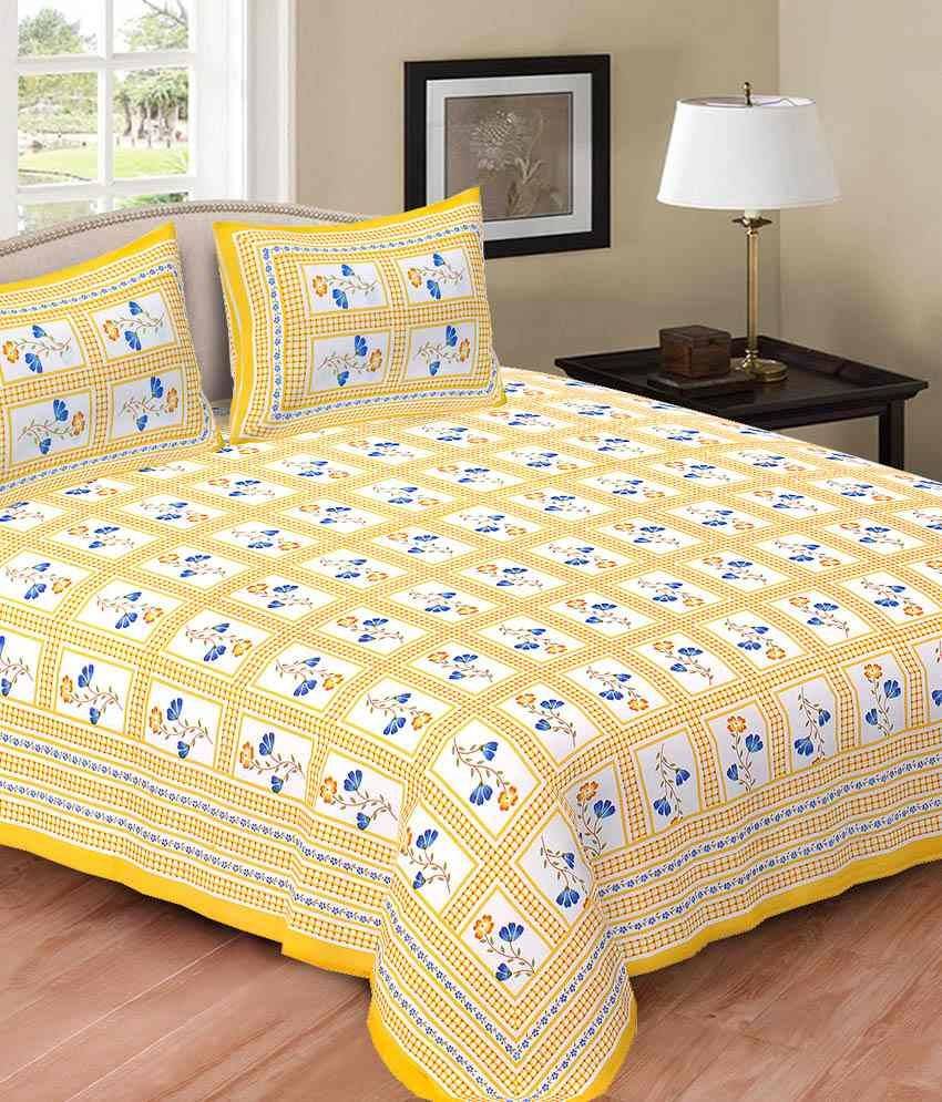 UniqChoice Multi Color Traditional Design Double Bedsheet with 2 pillow Covers UniqChoice Multi Color Traditional Design Double Bedsheet with 2 pillow Covers