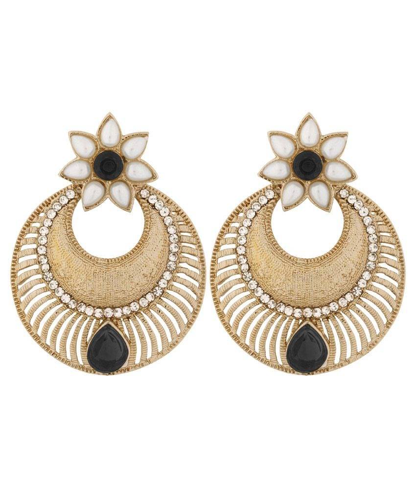     			The Jewelbox Black Push Back Drop Earrings
