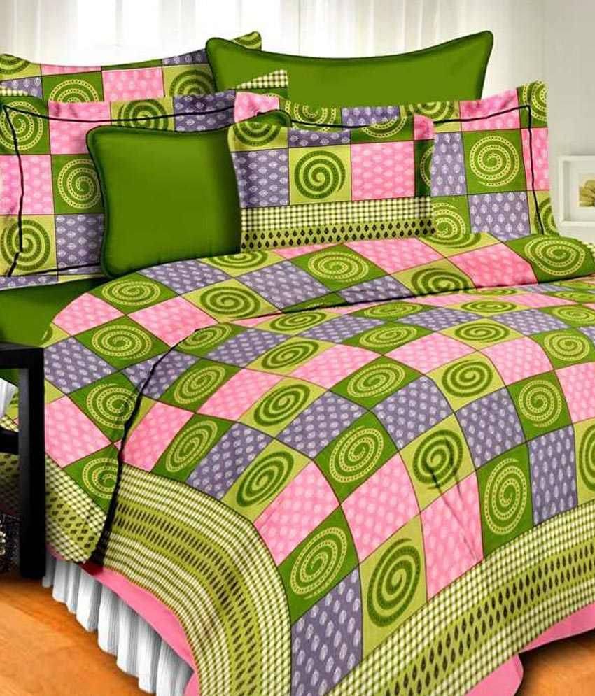     			Uniqchoice Cotton King Bedsheet ( Multi )