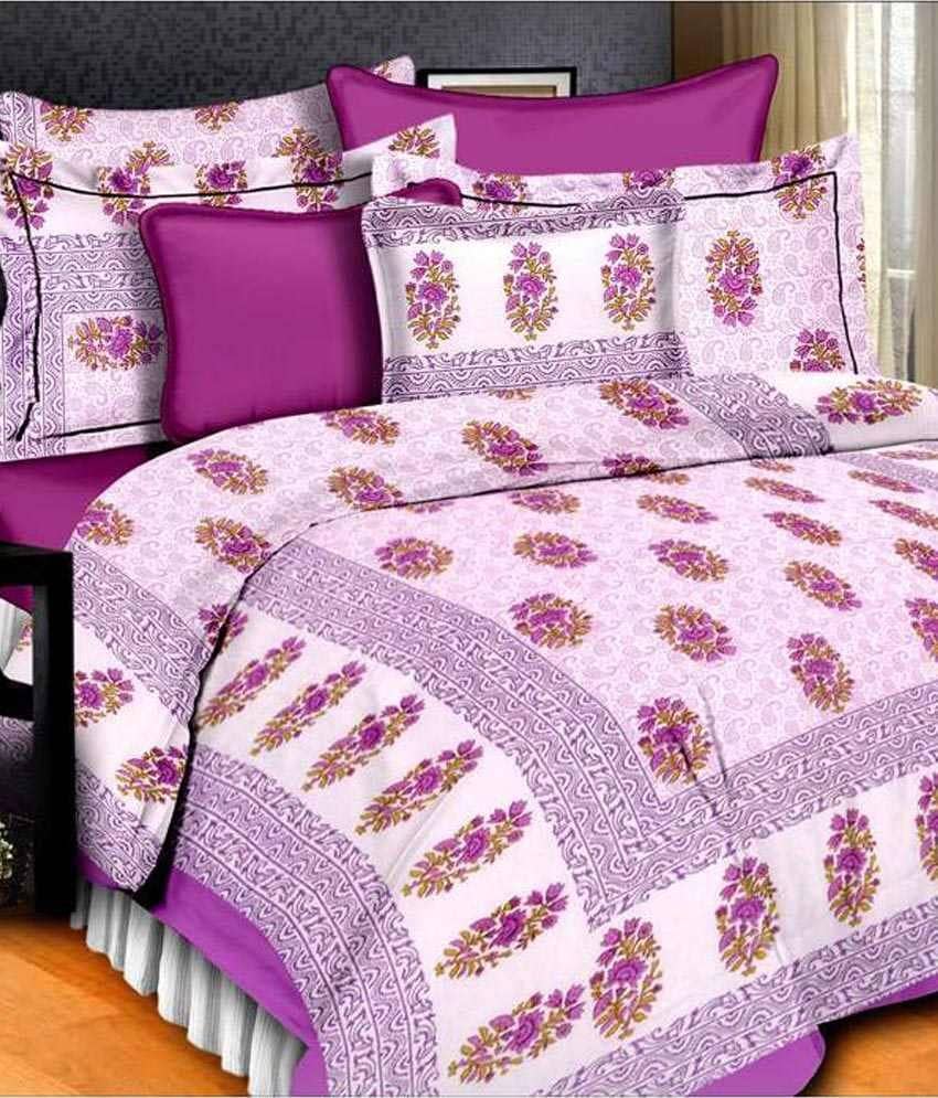 Uniqchoice Cotton King Bedsheet ( Pink )