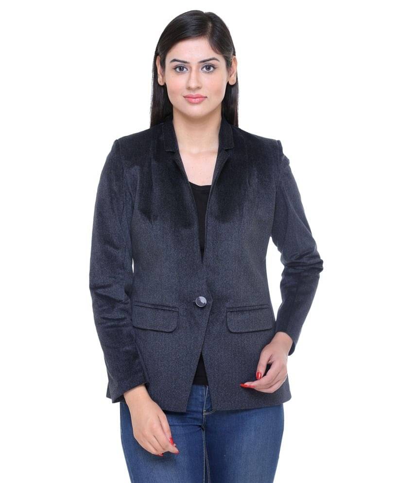     			Trufit Gray Velvet Coats