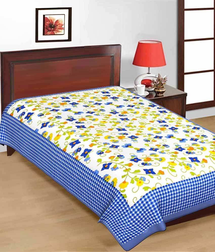     			Uniqchoice Cotton Single Bedsheet ( Multi )