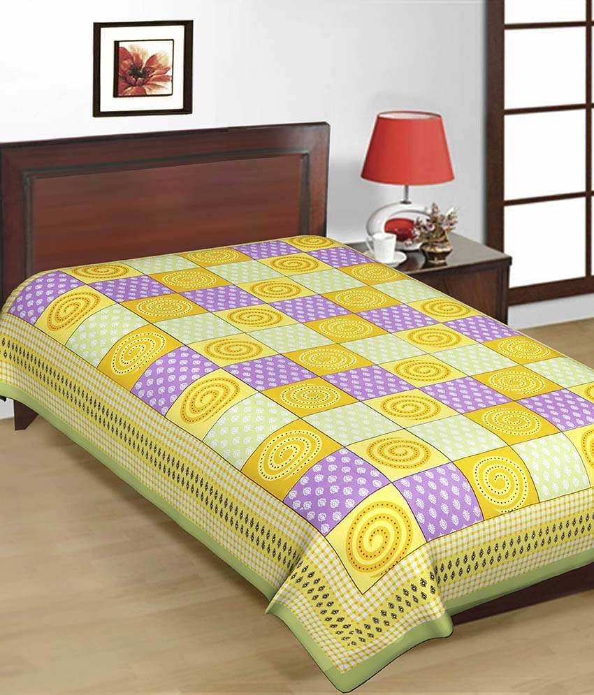     			Uniqchoice Cotton Single Bedsheet ( Multi )