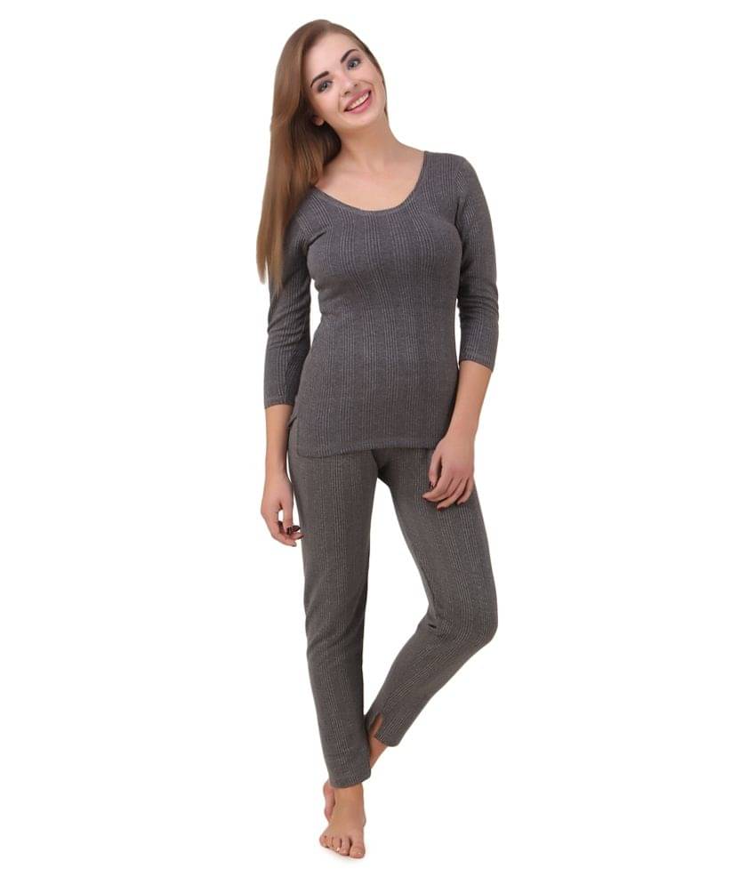 HAP Cotton Thermal Sets ( Grey , Pack of 1 ) HAP Cotton Thermal Sets ( Grey , Pack of 1 )