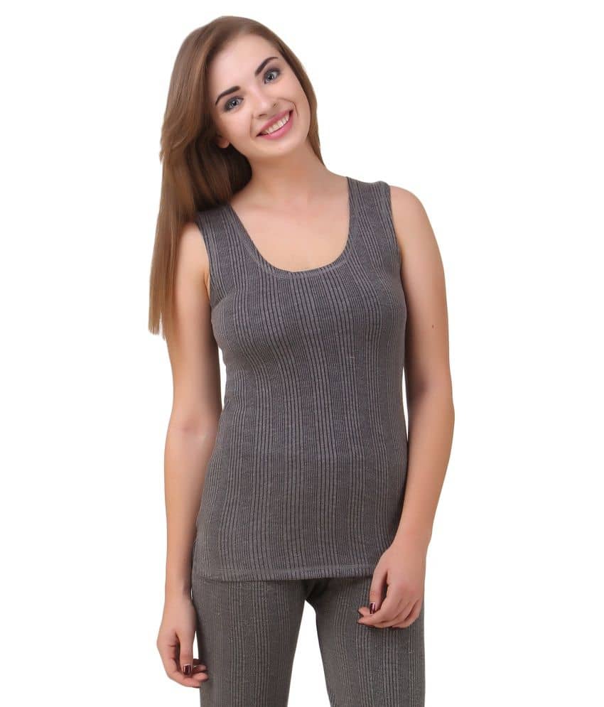 HAP Charcoal Thermal Sleeveless Topwear