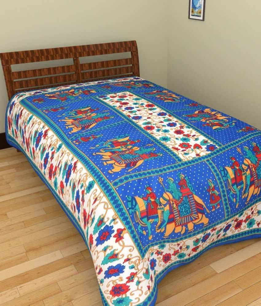     			UniqChoice Jaipuri Traditional 100% Cotton Single BedSheet