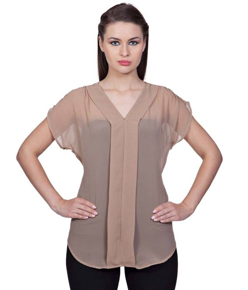     			StyleStone Women's Polyester Regular Top ( Beige )