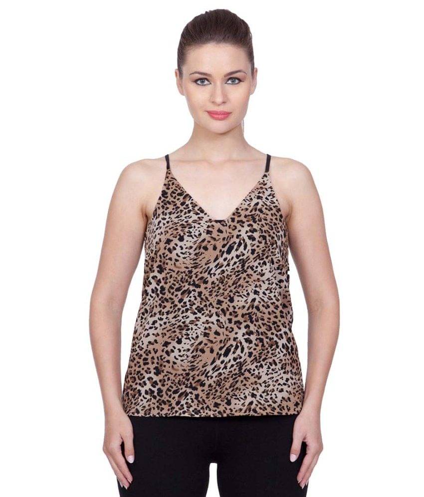     			StyleStone Women's Georgette Regular Top ( Brown )