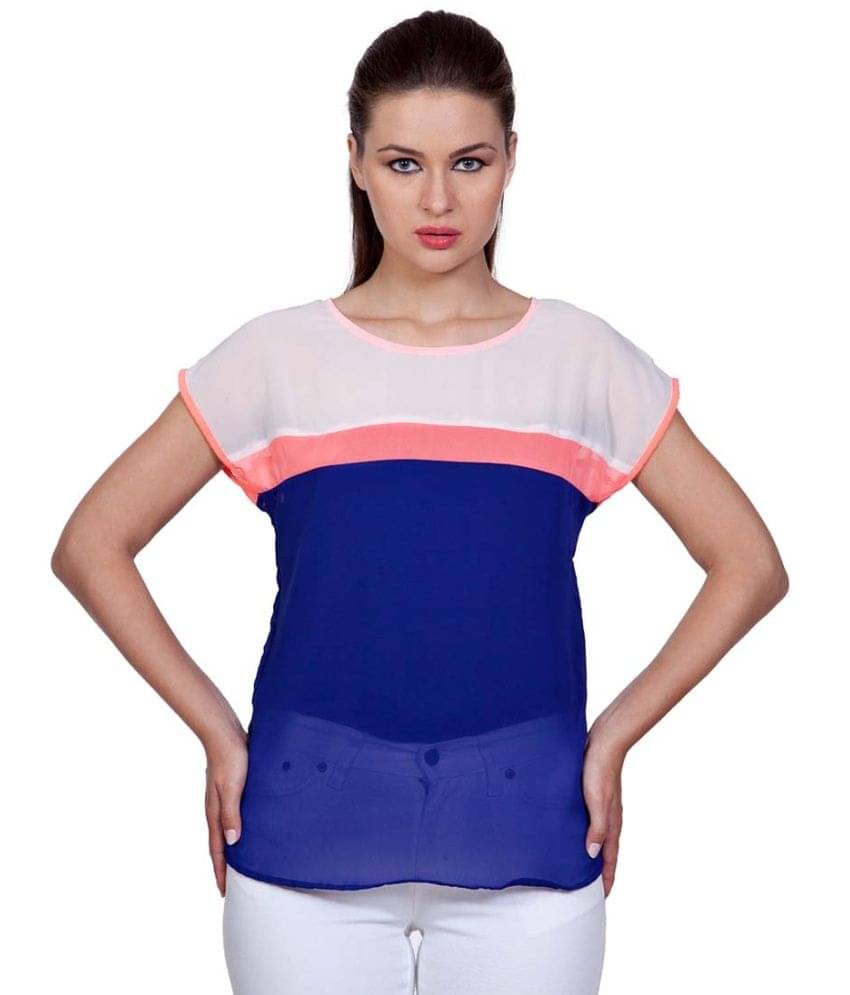     			StyleStone Women's Georgette Regular Top ( Multicolor )
