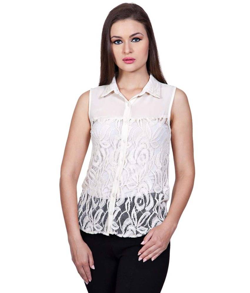     			StyleStone Women Printed Polyester Shirt ( White )