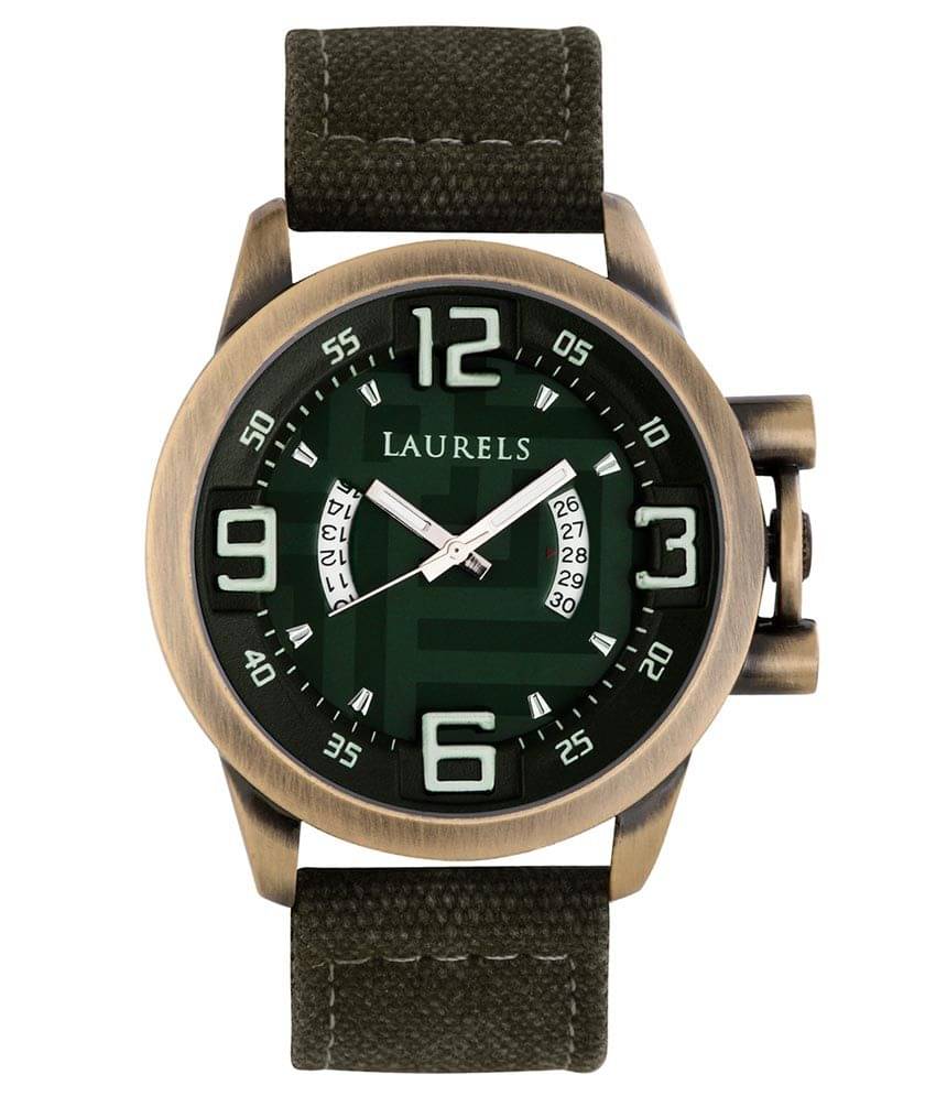 Laurels Europha Series Men's Watch (Lo-Eu-204)-Green     			Laurels Europha Series Men's Watch (Lo-Eu-204)-Green