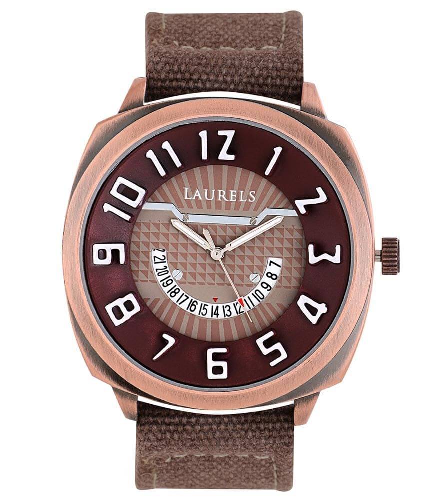 Laurels Hugo Series Men's Watch (Lo-Hg-105)-Brown     			Laurels Hugo Series Men's Watch (Lo-Hg-105)-Brown