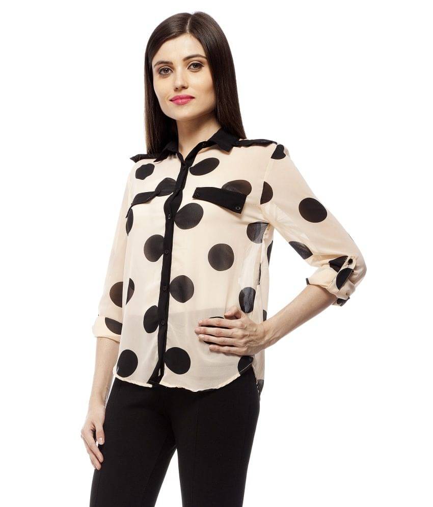     			StyleStone Women Printed Polyester Shirt ( Peach )