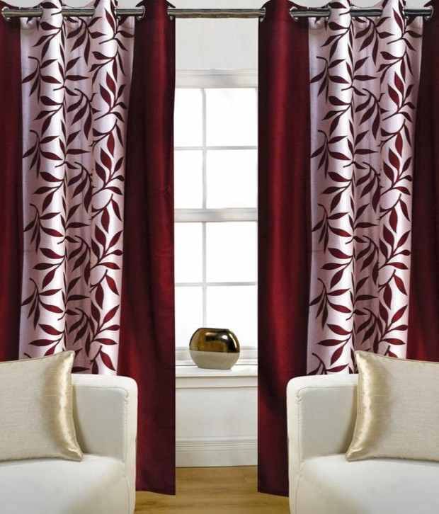 Tanishka Fabs Solid Semi-Transparent Eyelet Curtain 5 ft ( Pack of 2 ) - Multi Color Tanishka Fabs Solid Semi-Transparent Eyelet Curtain 5 ft ( Pack of 2 ) - Multi Color