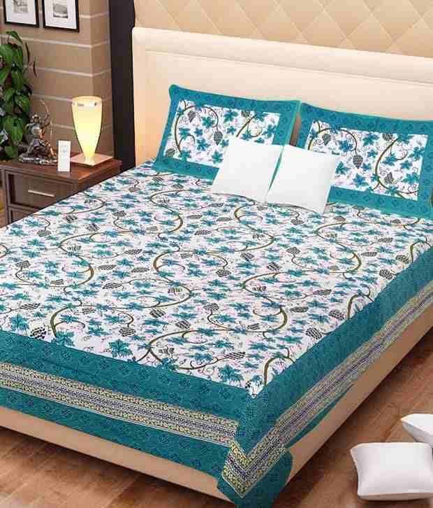     			Kismat Collection Cotton King Bedsheet ( Multi )