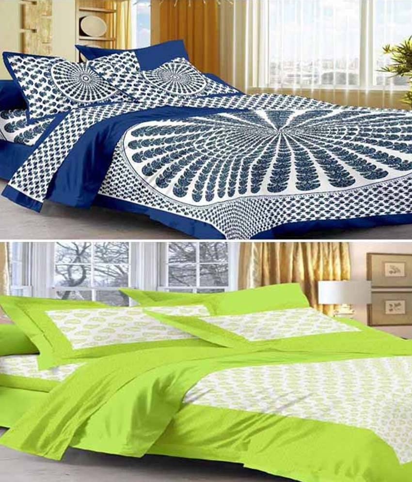     			Uniqchoice Cotton Double Bedsheet ( Multi )