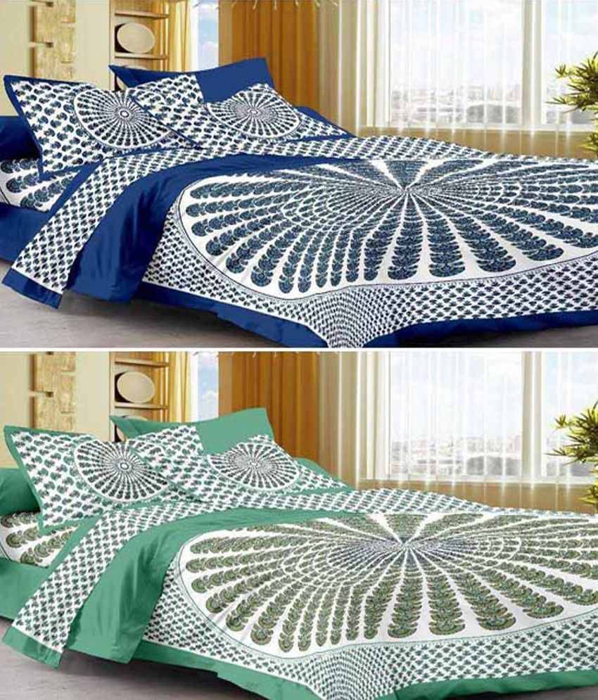     			Uniqchoice Cotton Double Bedsheet ( Multi )