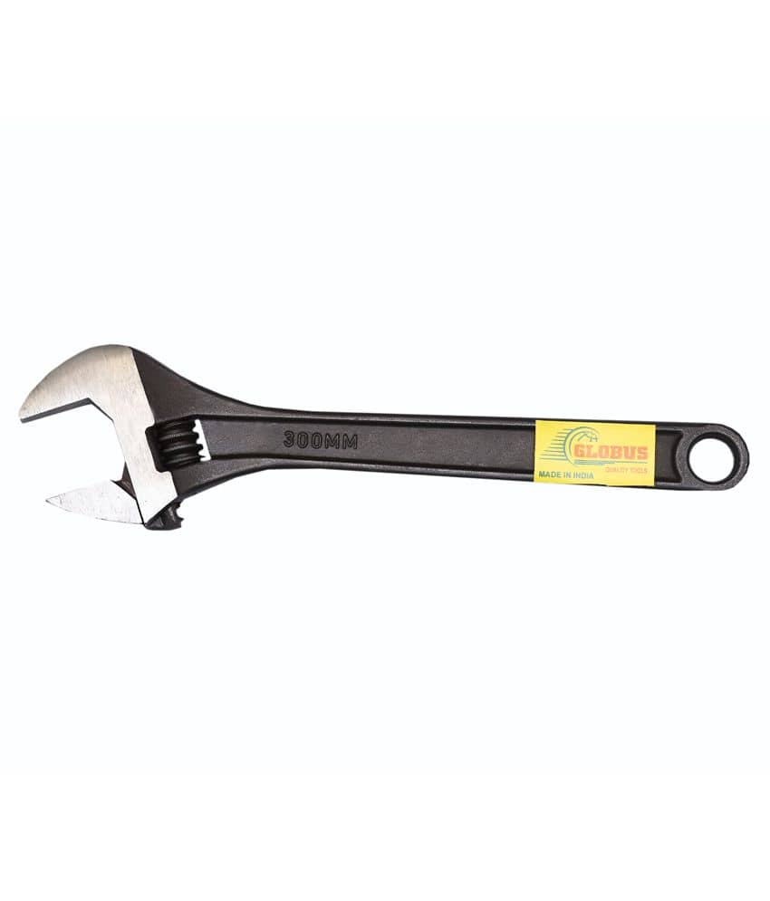 GLOBUS TOOLS BLACK CARBON STEEL 12 inch ADJUSTABLE WRENCH