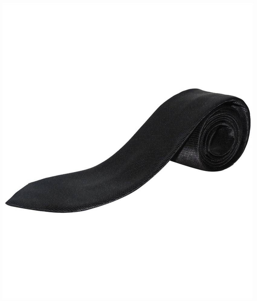 Greyon Black Polyester Formal Thin Tie Greyon Black Polyester Formal Thin Tie