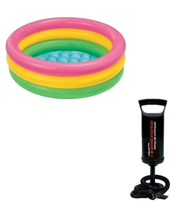 Intex Vinyl Water Tub Inflatable Pool With Air Pump Intex Vinyl Water Tub Inflatable Pool With Air Pump