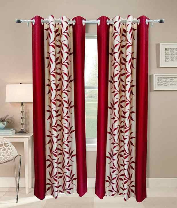 Tanishka Fabs Solid Semi-Transparent Eyelet Curtain 5 ft ( Pack of 2 ) - Multi Color Tanishka Fabs Solid Semi-Transparent Eyelet Curtain 5 ft ( Pack of 2 ) - Multi Color