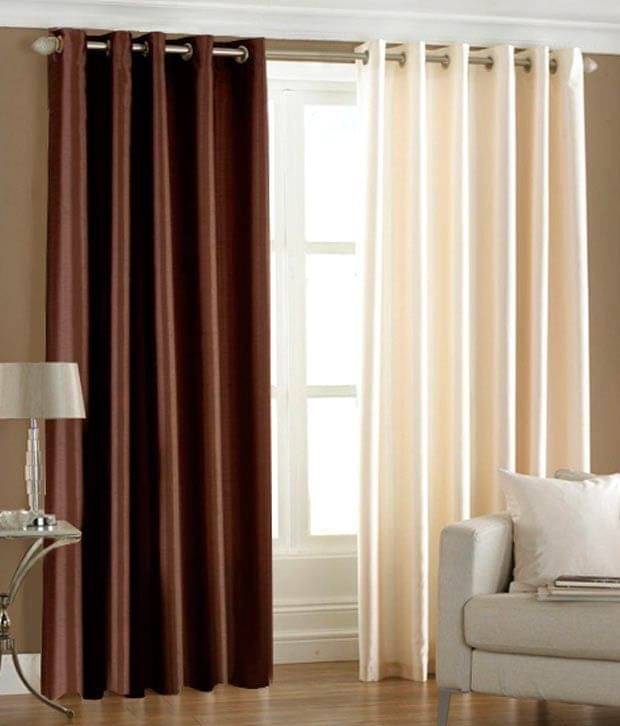 Tanishka Fabs Solid Semi-Transparent Eyelet Curtain 5 ft ( Pack of 2 ) - Multi Color Tanishka Fabs Solid Semi-Transparent Eyelet Curtain 5 ft ( Pack of 2 ) - Multi Color