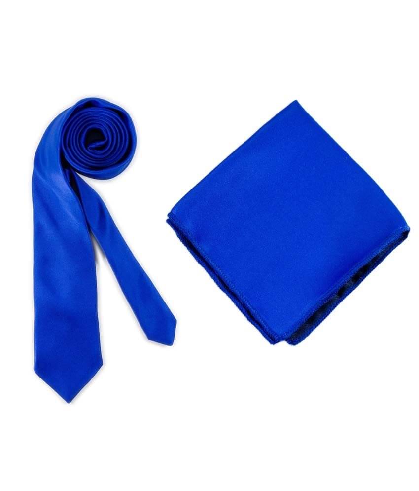     			Greyon Blue Silk Neck Tie