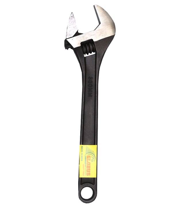     			GLOBUS ADJUSTABLE WRENCH 12" ( 300 MM )  CHROME FINISH SINGLE PC.