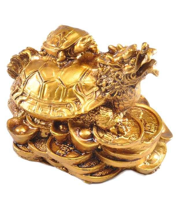 Shine&shine Golden Vastu Feng Shui Dragon Tortoise with Child Shine&shine Golden Vastu Feng Shui Dragon Tortoise with Child