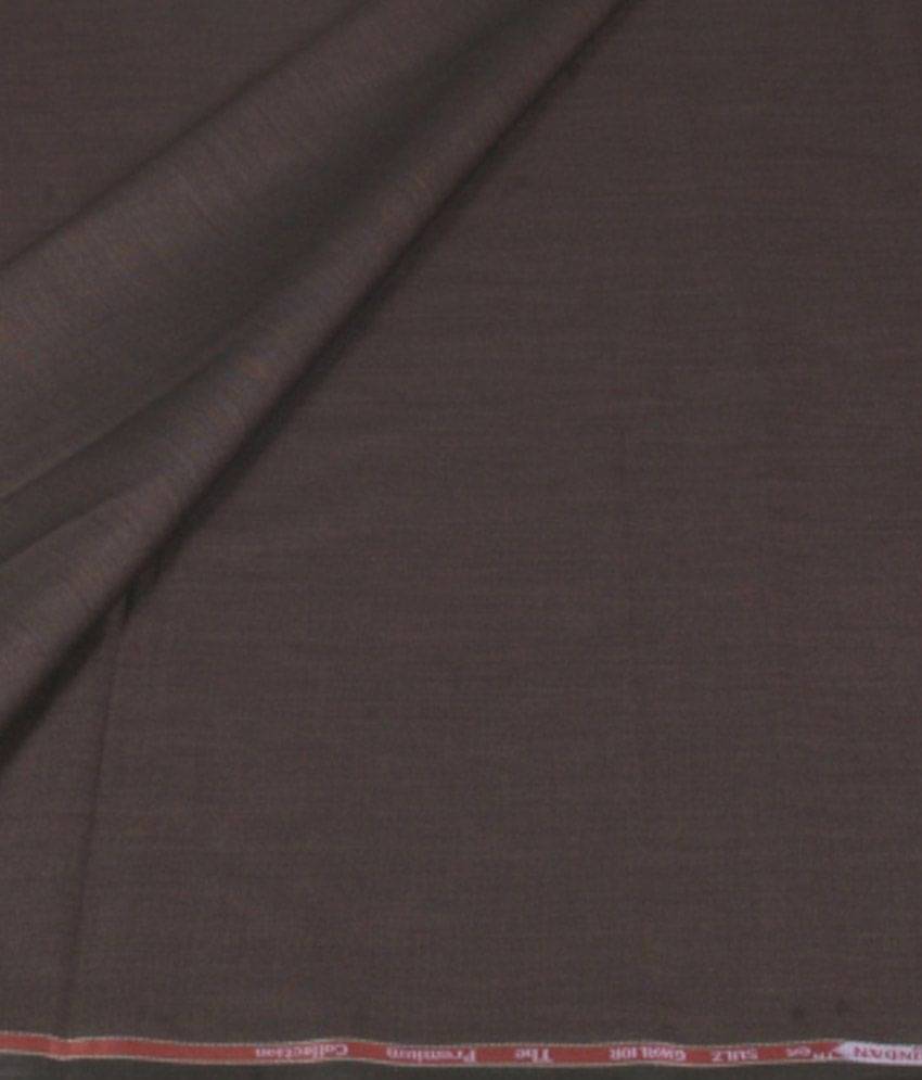 Kundan Sulz Gwalior Brown Poly Viscose Unstitched Pant Piece Kundan Sulz Gwalior Brown Poly Viscose Unstitched Pant Piece