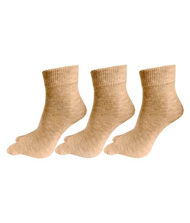 Rc. Royal Class Beige Woolen Ankle Length Women's Winter Socks (Pack of 3) Rc. Royal Class Beige Woolen Ankle Length Women's Winter Socks (Pack of 3)
