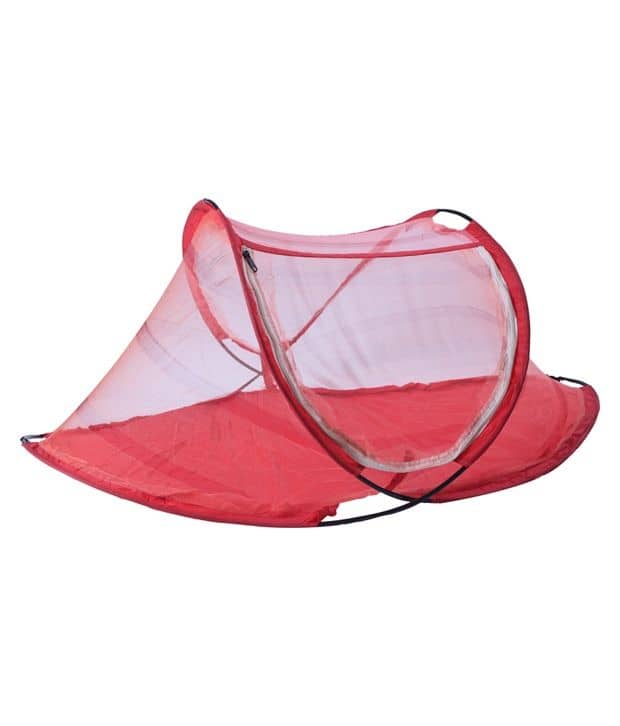 RiddhiMosquito Net, Machardani Baby Red Polyester Mosquito Net, Machardani