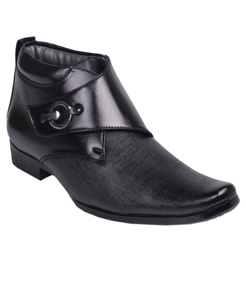     			Aadi - Black Men's Slip On Formal Shoes