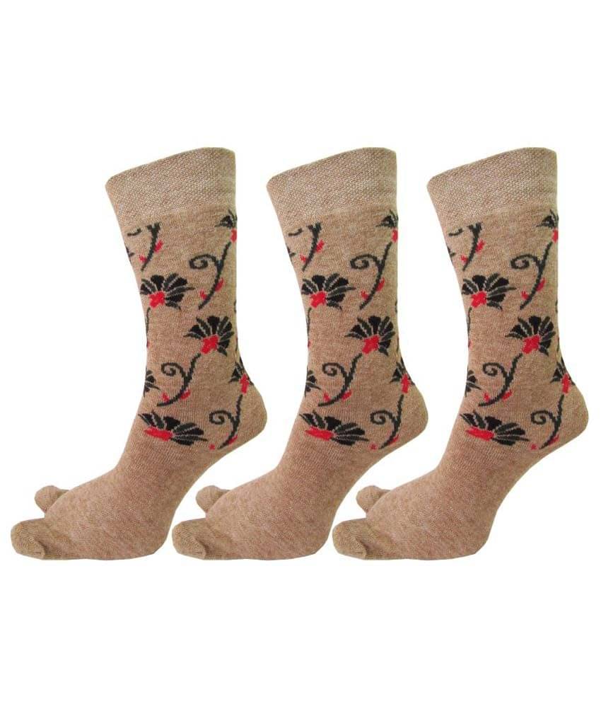 Rc. Royal Class Beige Casual Thumb Women's Winter Socks (Pack of 3) Rc. Royal Class Beige Casual Thumb Women's Winter Socks (Pack of 3)