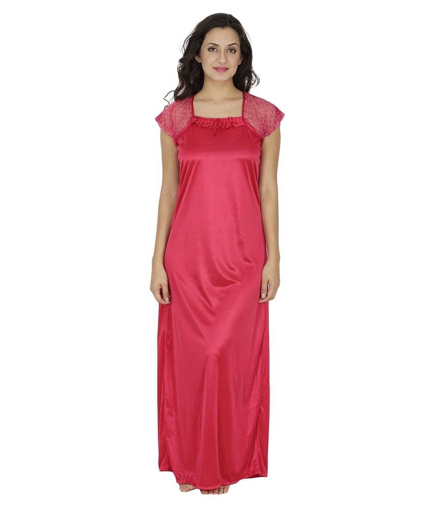 Klamotten Satin Nighty & Night Gowns - Peach Klamotten Satin Nighty & Night Gowns - Peach