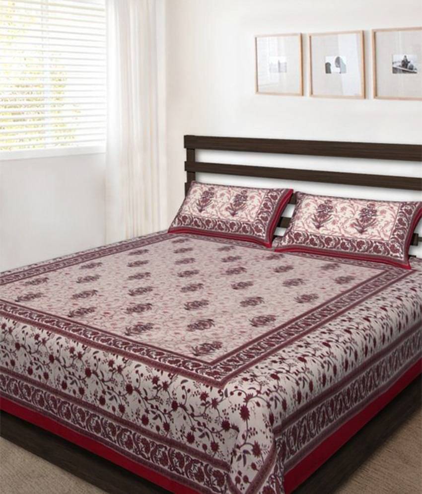     			Uniqchoice Cotton King Bedsheet ( Multi )