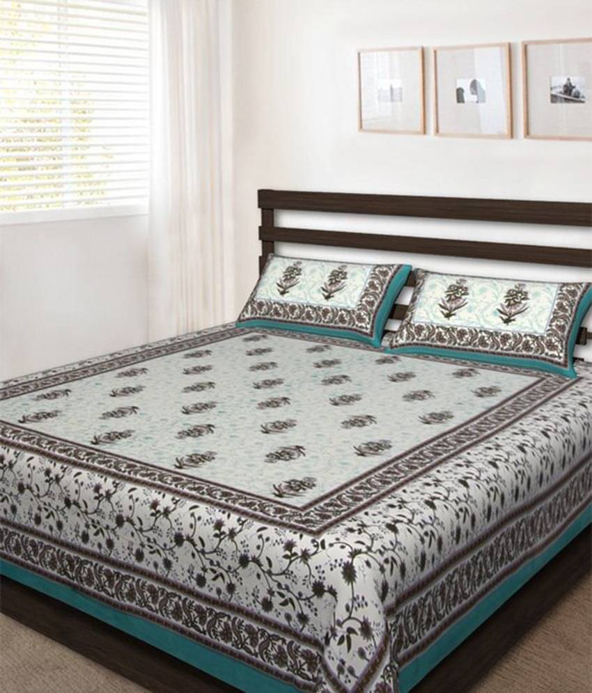     			Uniqchoice Cotton King Bedsheet ( Multi )