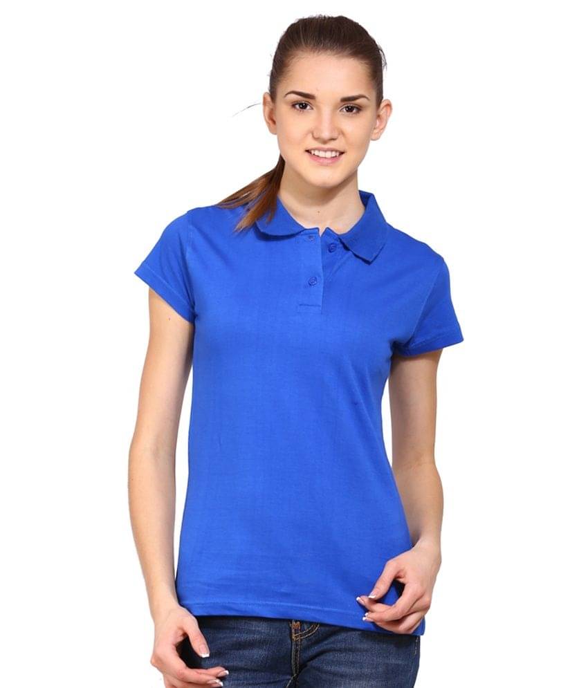 Ap'pulse Women Cotton Solid Regular Fit Round Neck T-Shirt ( Blue ) Ap'pulse Women Cotton Solid Regular Fit Round Neck T-Shirt ( Blue )