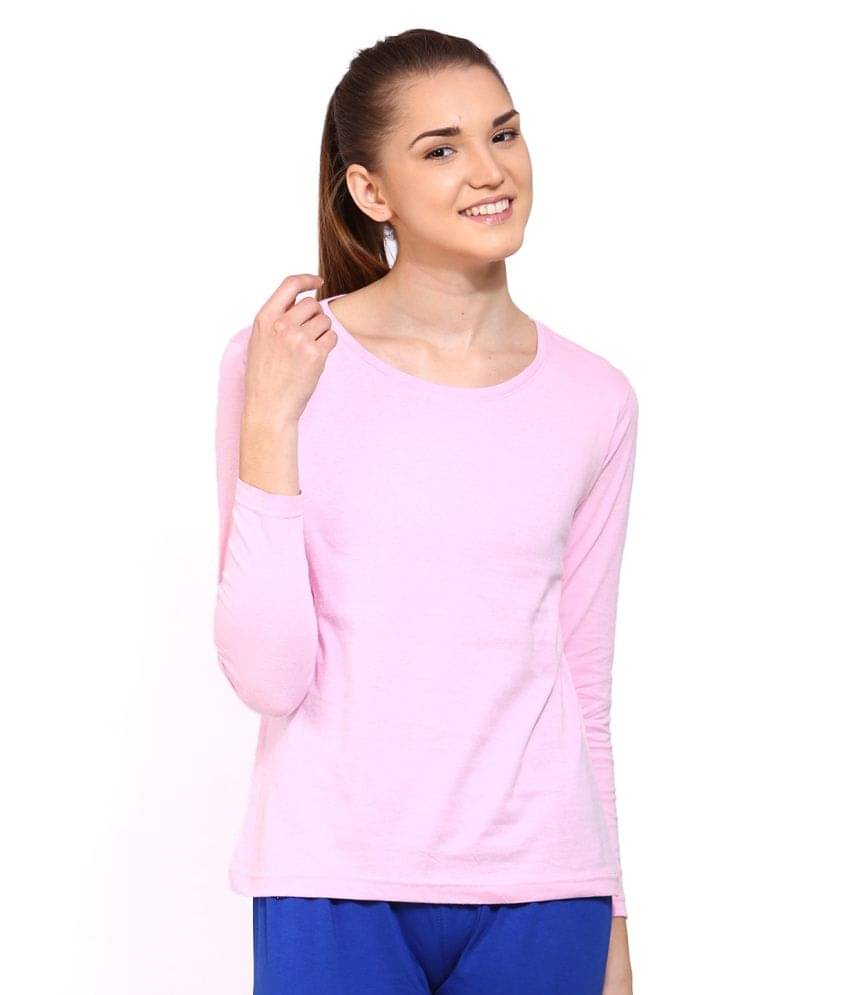 Ap'pulse Women Cotton Solid Regular Fit Round Neck T-Shirt ( Pink ) Ap'pulse Women Cotton Solid Regular Fit Round Neck T-Shirt ( Pink )