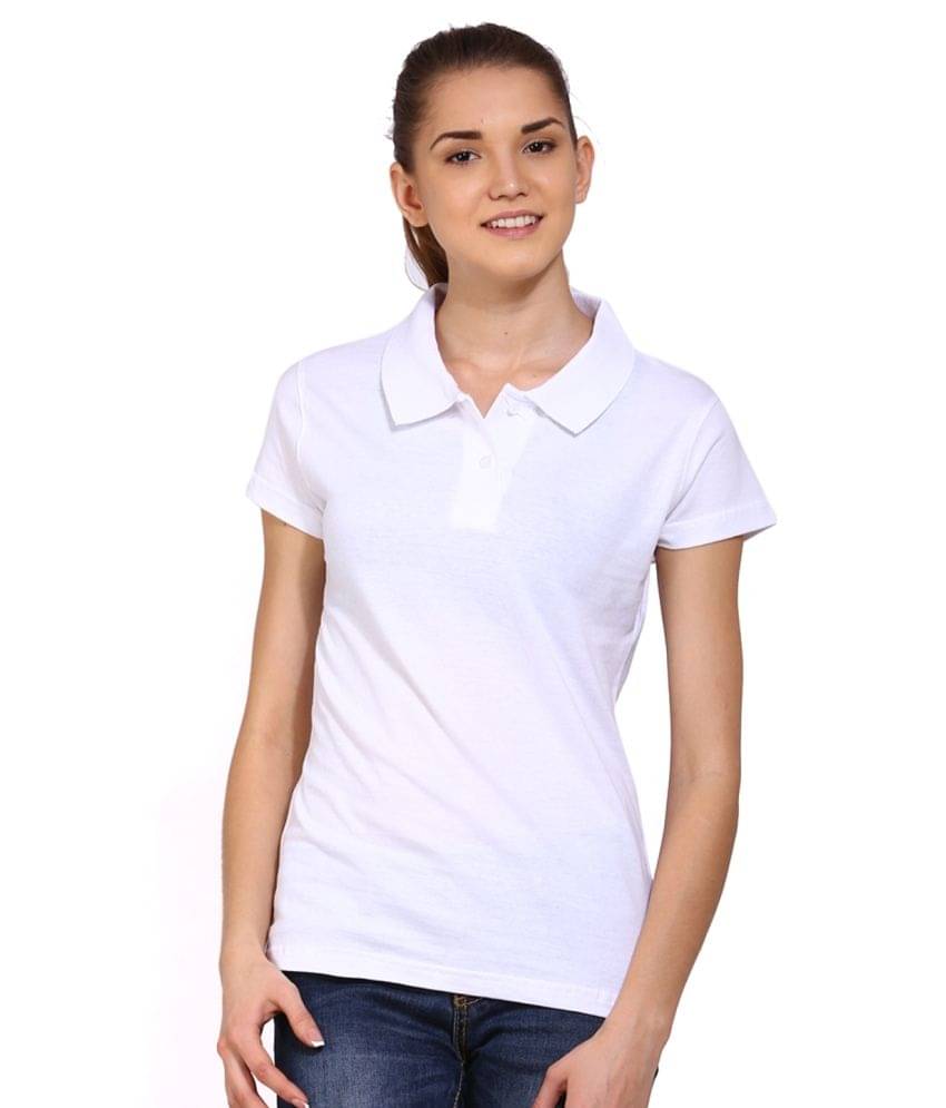 Ap'pulse Women Cotton Solid Regular Fit Round Neck T-Shirt ( White )     			Ap'pulse Women Cotton Solid Regular Fit Round Neck T-Shirt ( White )